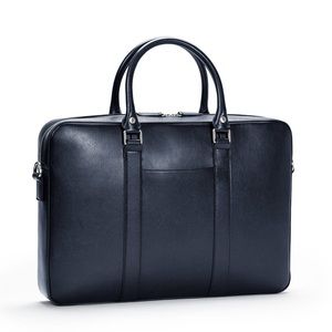 Linjer Soft Briefcase - Navy Leather